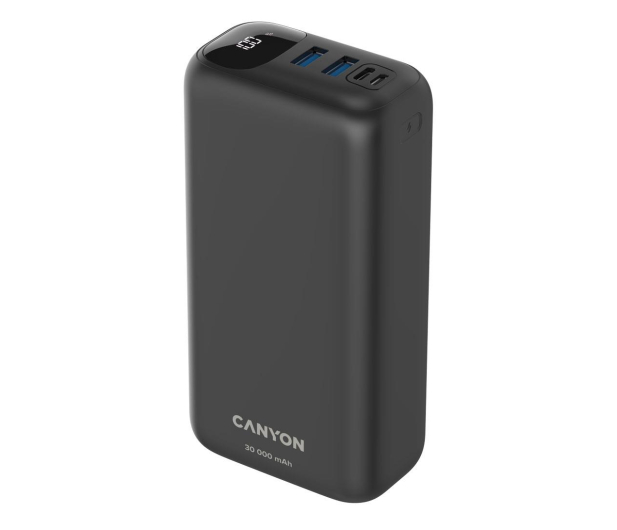 CANYON PB-301 LED 30000 mAh PD 20W QC 3.0 Czarny - 1261514 - zdjęcie